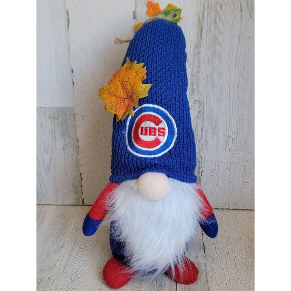 Cubs weighted gnome plush baseball Xmas figure home decor - Picture 1 of 7